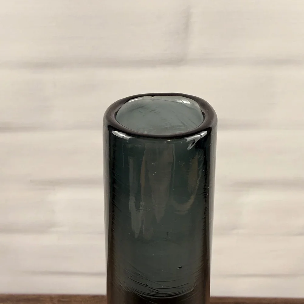 Blenko 5616B Charcoal Glass Vase Wayne Husted Mid Century Modern